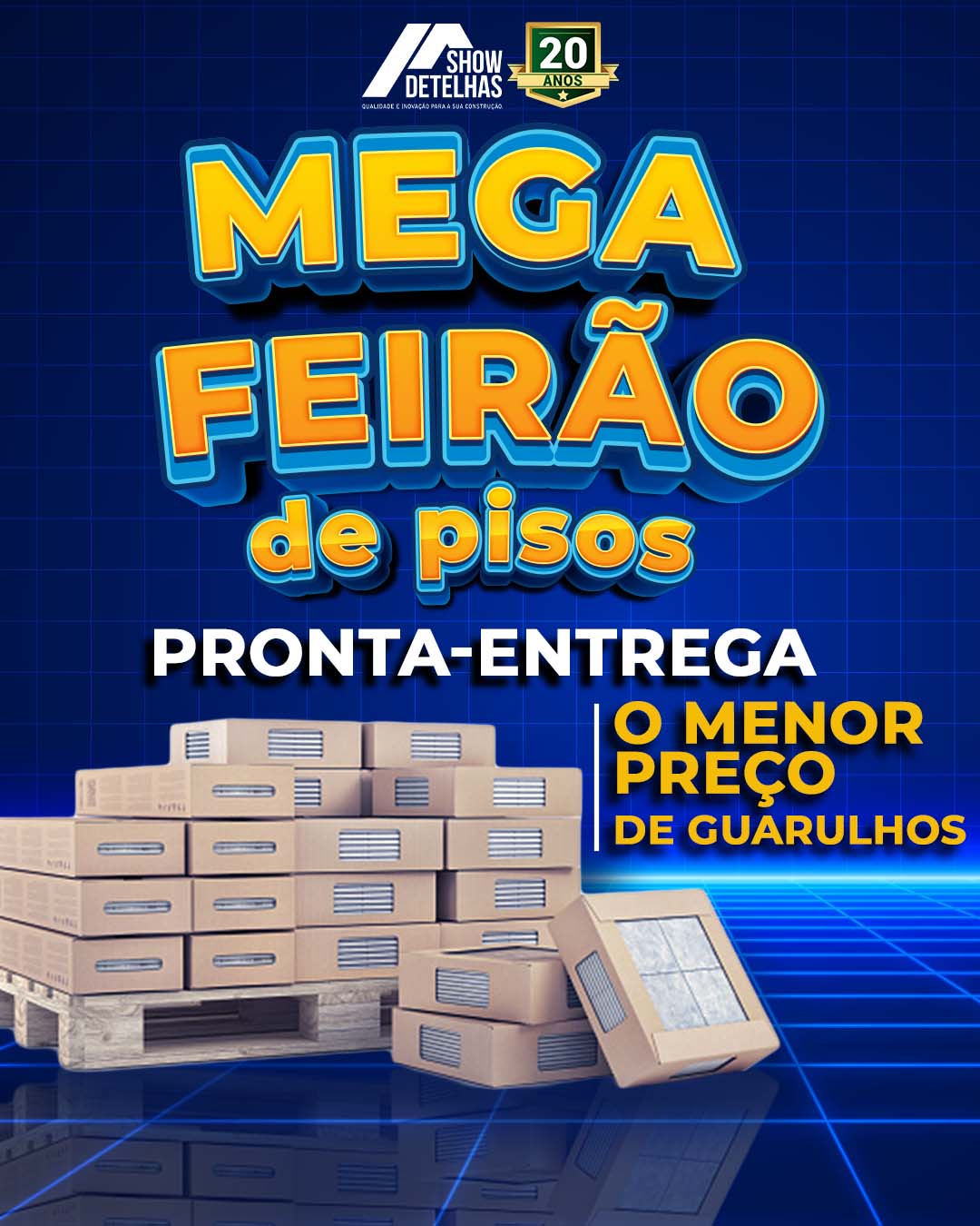 Mega feirão de pisos na Show de Telhas.